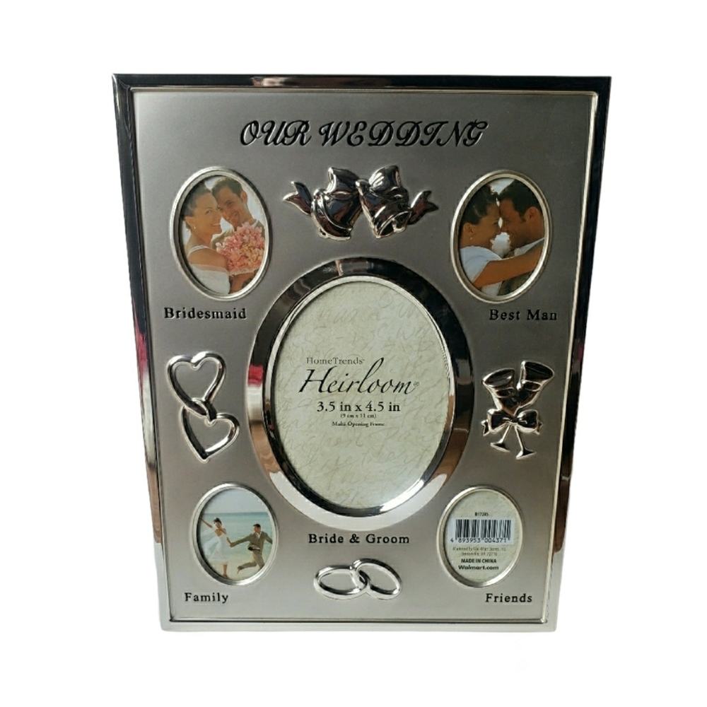 Home Trends Heirloom Mult-Opening Picture Frame Silver Gray Our Wedding